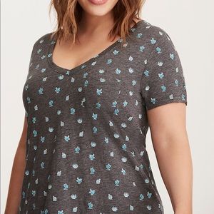 Torrid vneck cactus tee